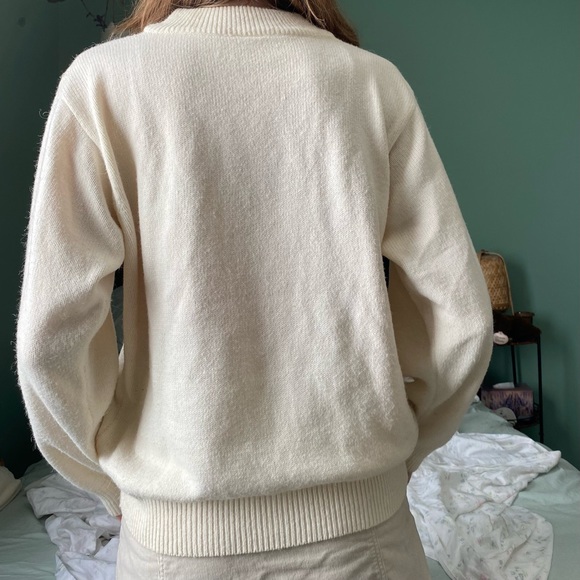 Floral cream sweater - Picture 4 of 11